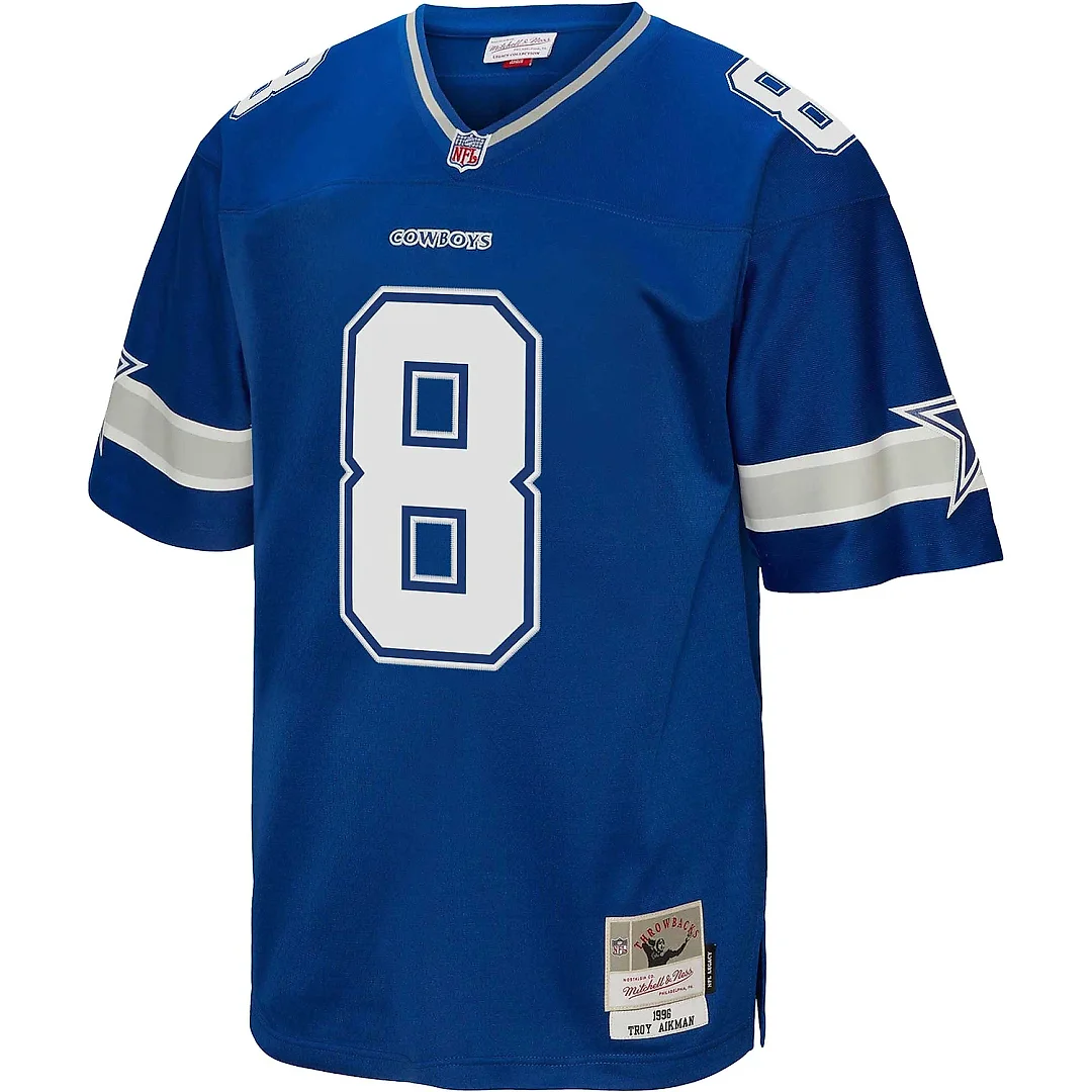 Zennovawear Men's Dallas Cowboys Troy Aikman Mitchell & Ness Royal Legacy Jersey