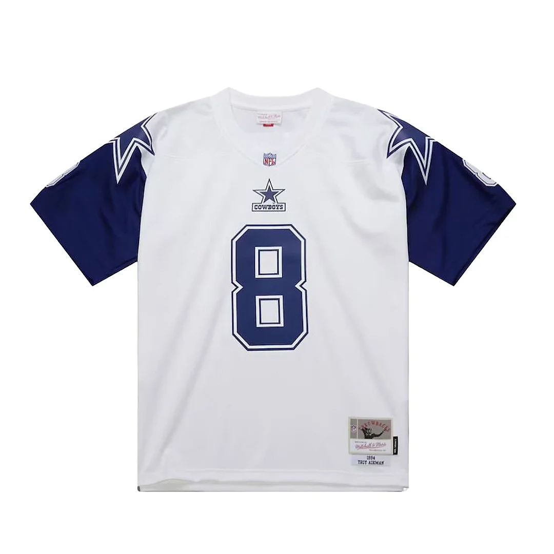Zennovawear Men's Dallas Cowboys Troy Aikman Mitchell & Ness White 1994 Alternate Legacy Jersey