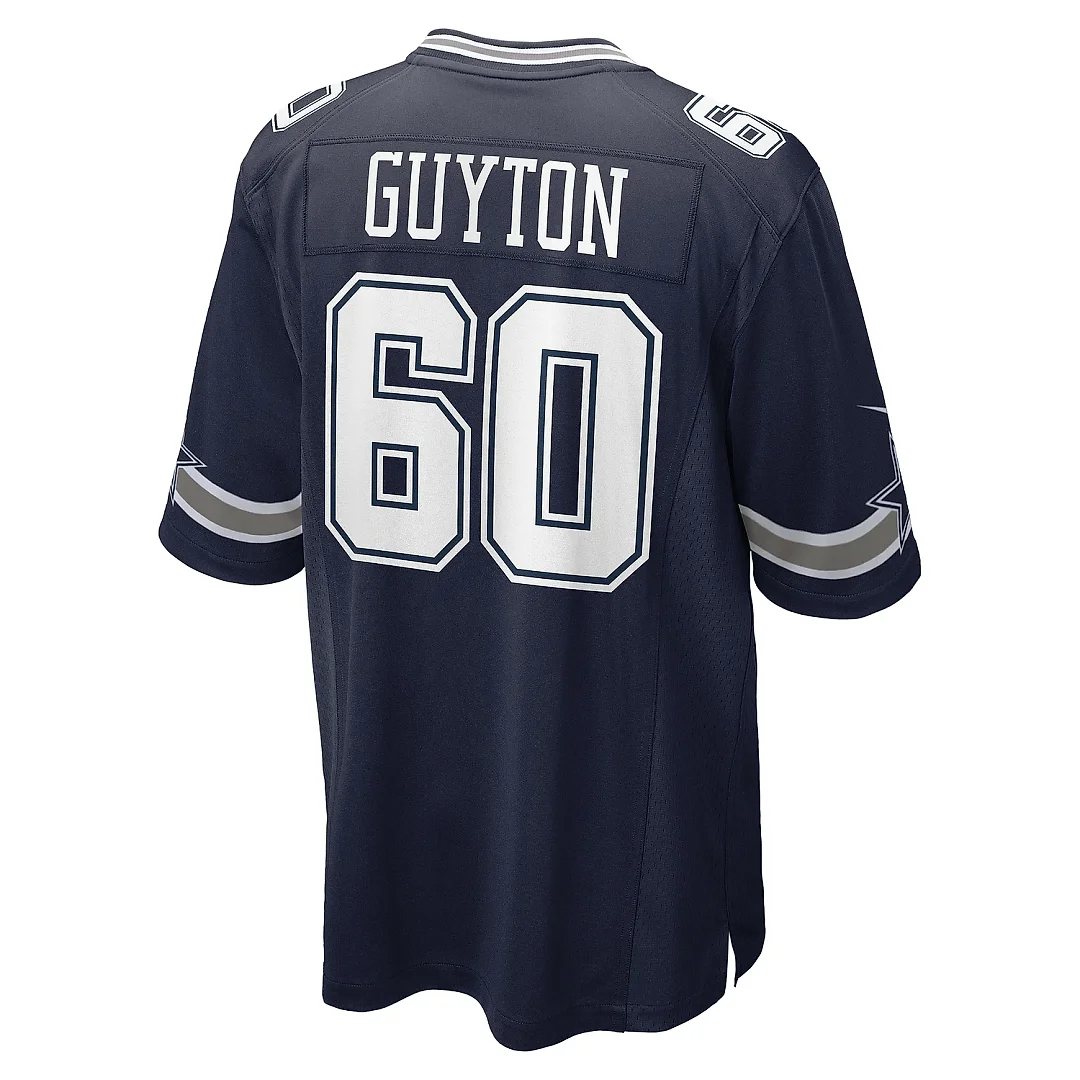 Zennovawear Men's Dallas Cowboys Tyler Guyton Navy Player Game Jersey