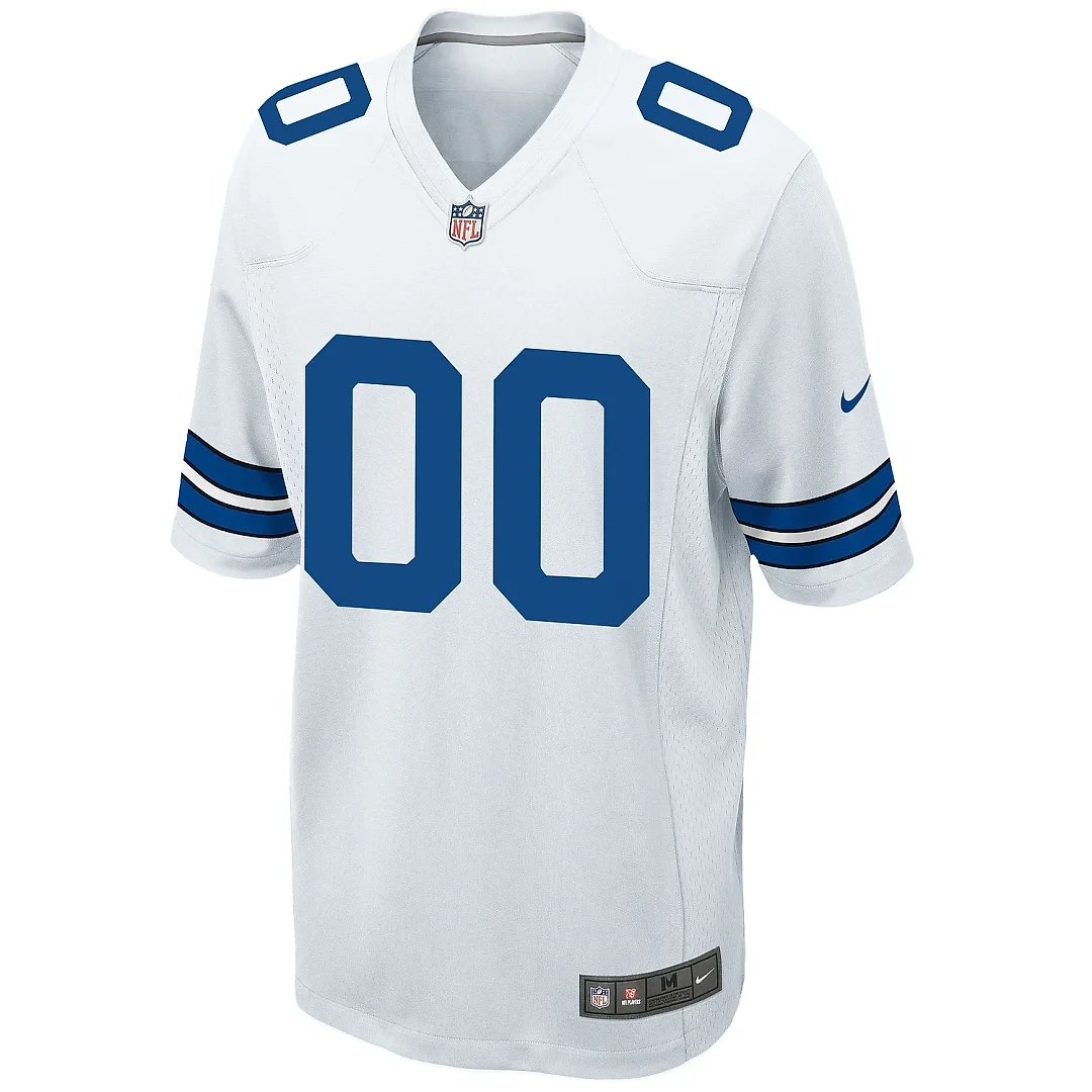 Zennovawear Men's Dallas Cowboys White Custom Game Jersey