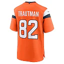 Zennovawear Men's Denver Broncos Adam Trautman Orange Team Game Jersey