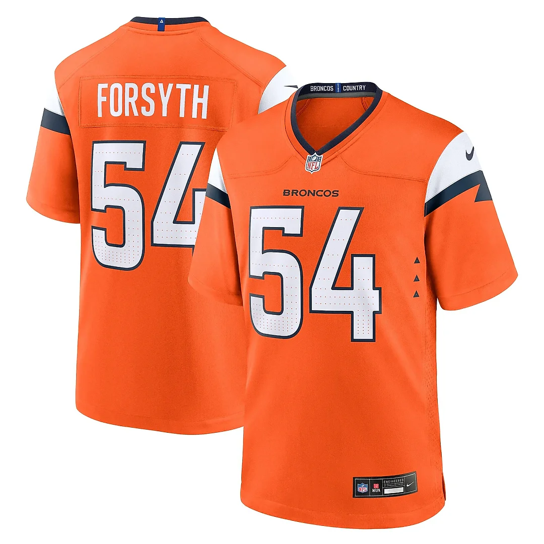 Zennovawear Men's Denver Broncos Alex Forsyth Orange Team Game Jersey