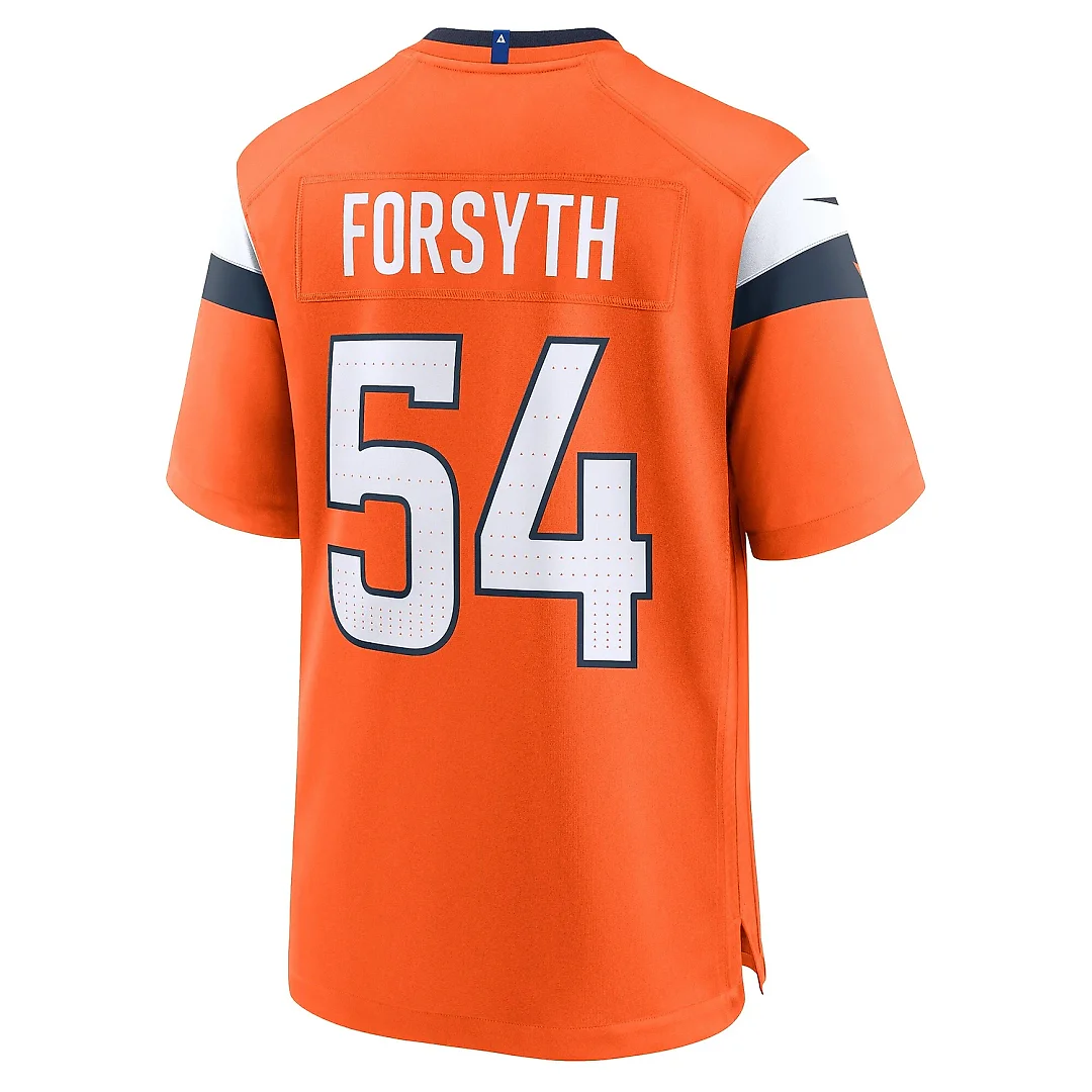 Zennovawear Men's Denver Broncos Alex Forsyth Orange Team Game Jersey