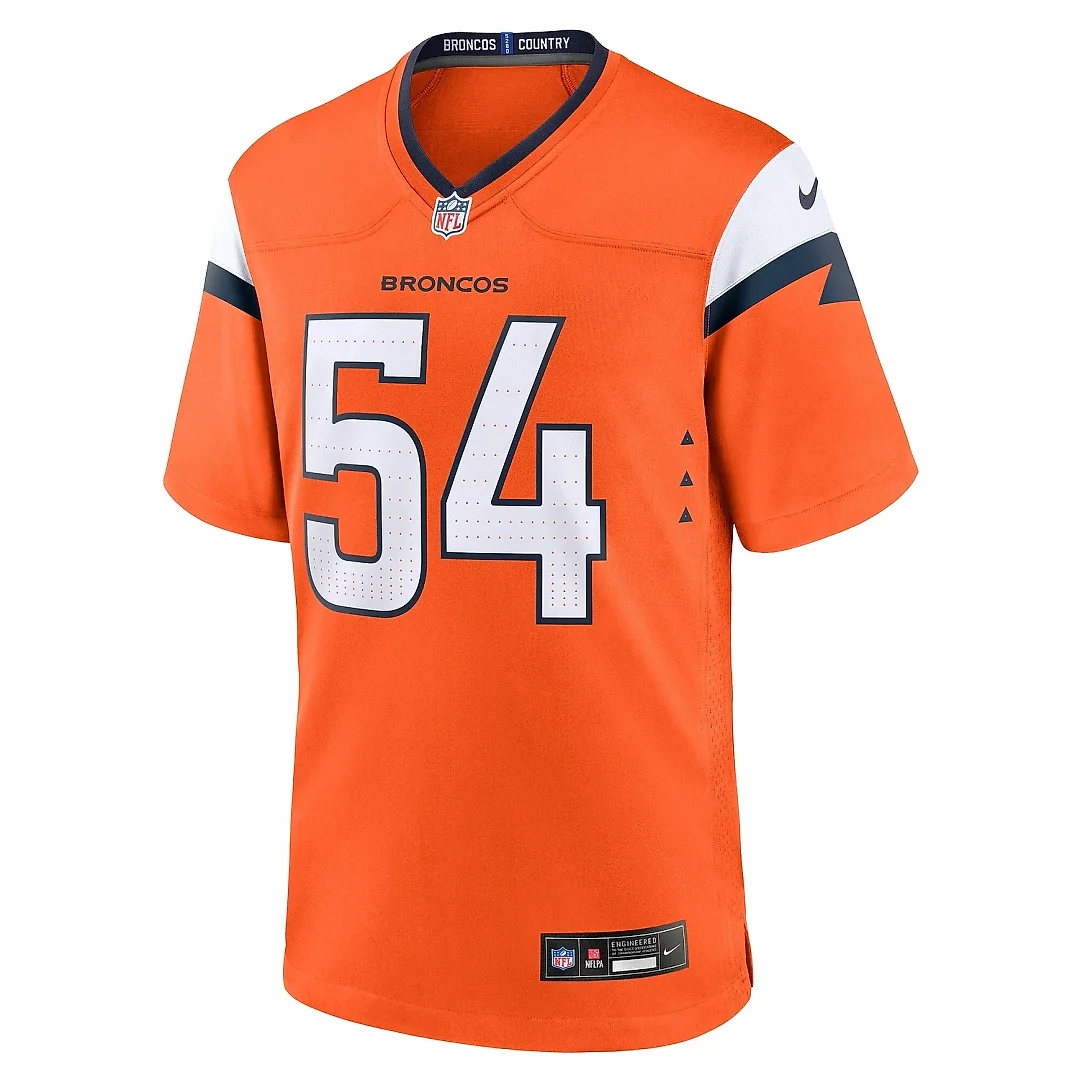 Zennovawear Men's Denver Broncos Alex Forsyth Orange Team Game Jersey