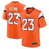 Zennovawear Men's Denver Broncos Audric Estime Orange Team Game Jersey
