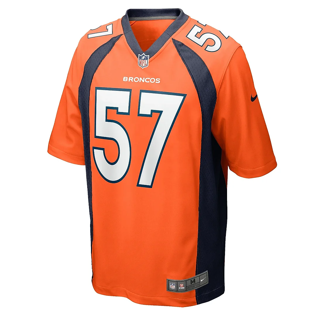 Zennovawear Men's Denver Broncos Ben Niemann Orange Team Game Jersey
