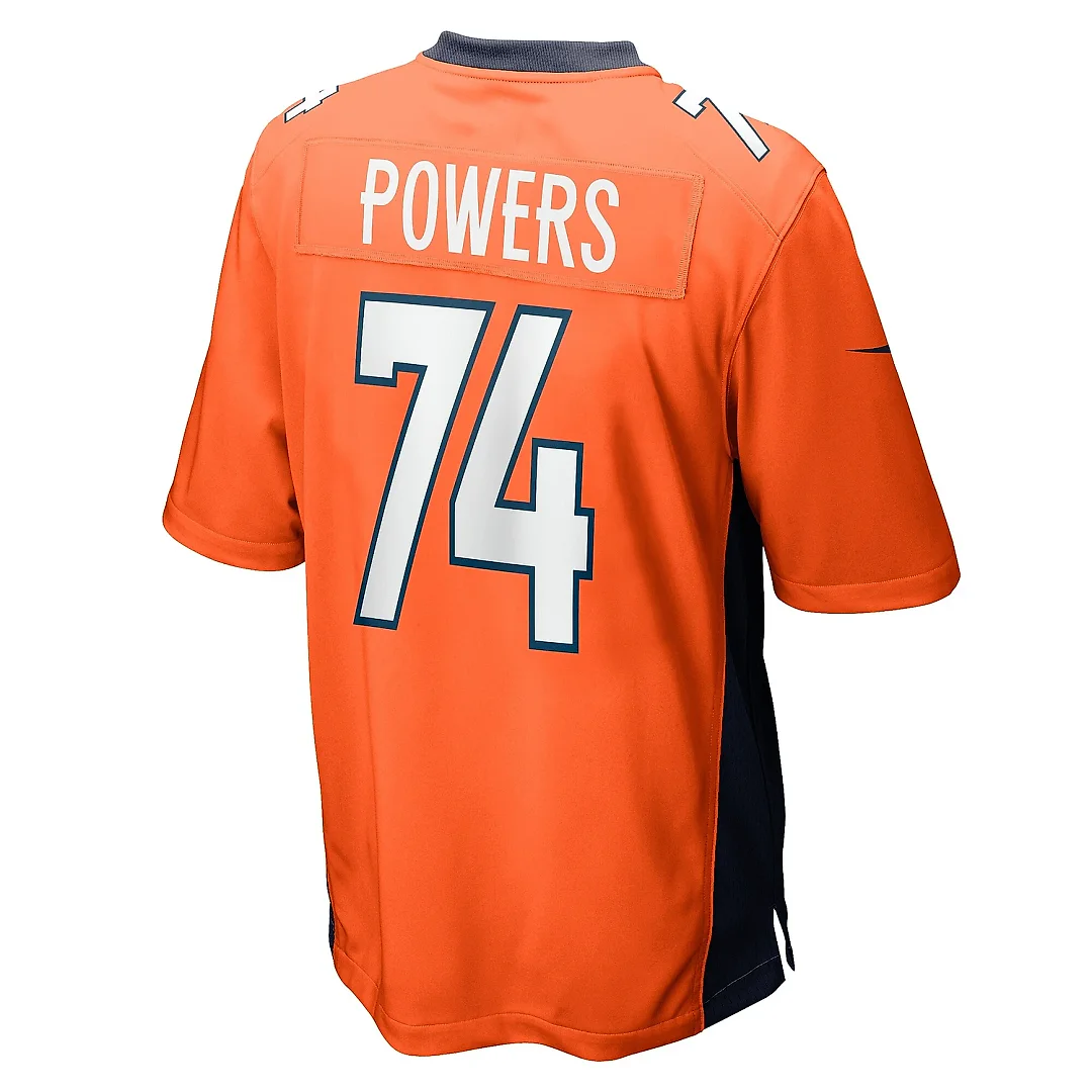 Zennovawear Men's Denver Broncos Ben Powers Orange Game Player Jersey