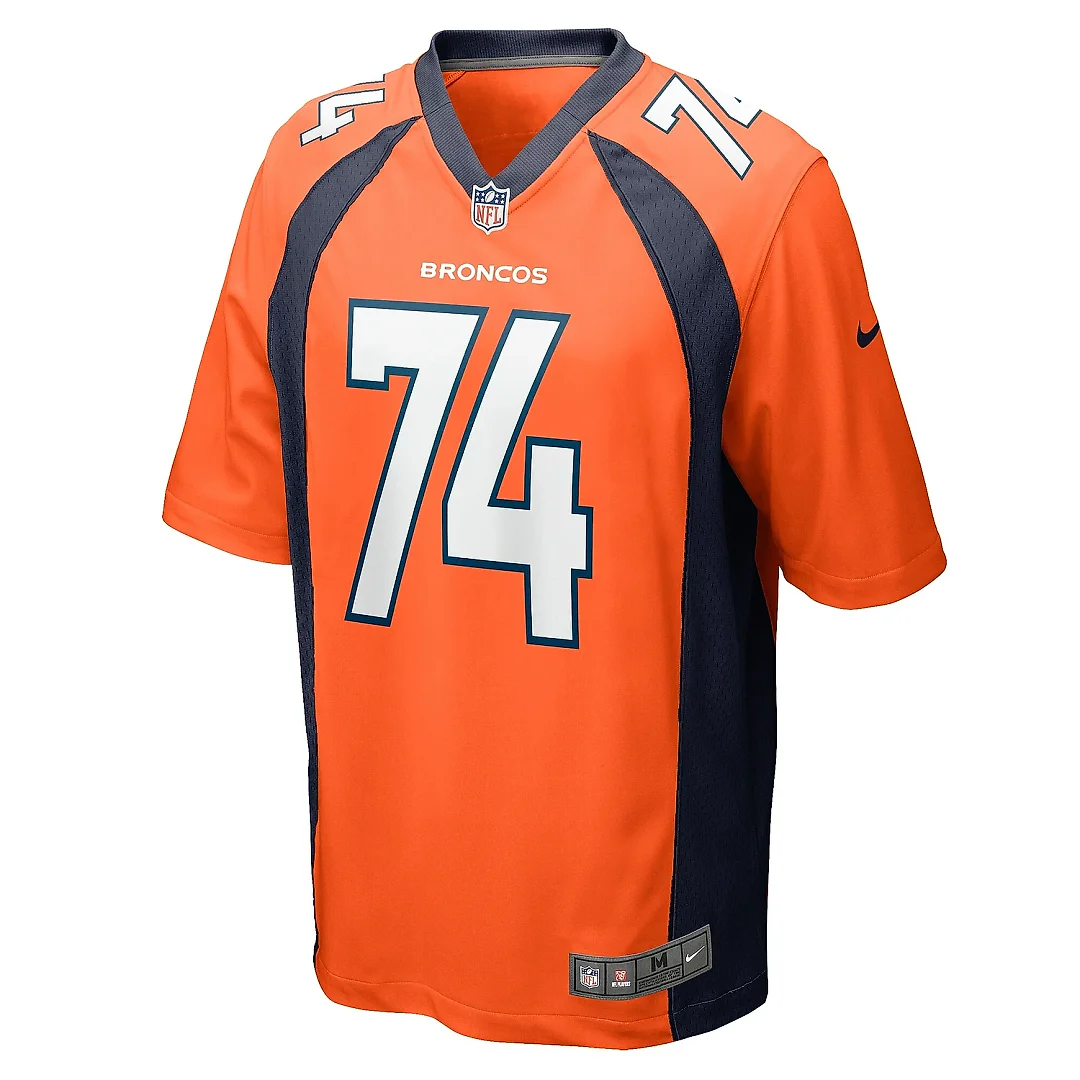 Zennovawear Men's Denver Broncos Ben Powers Orange Game Player Jersey