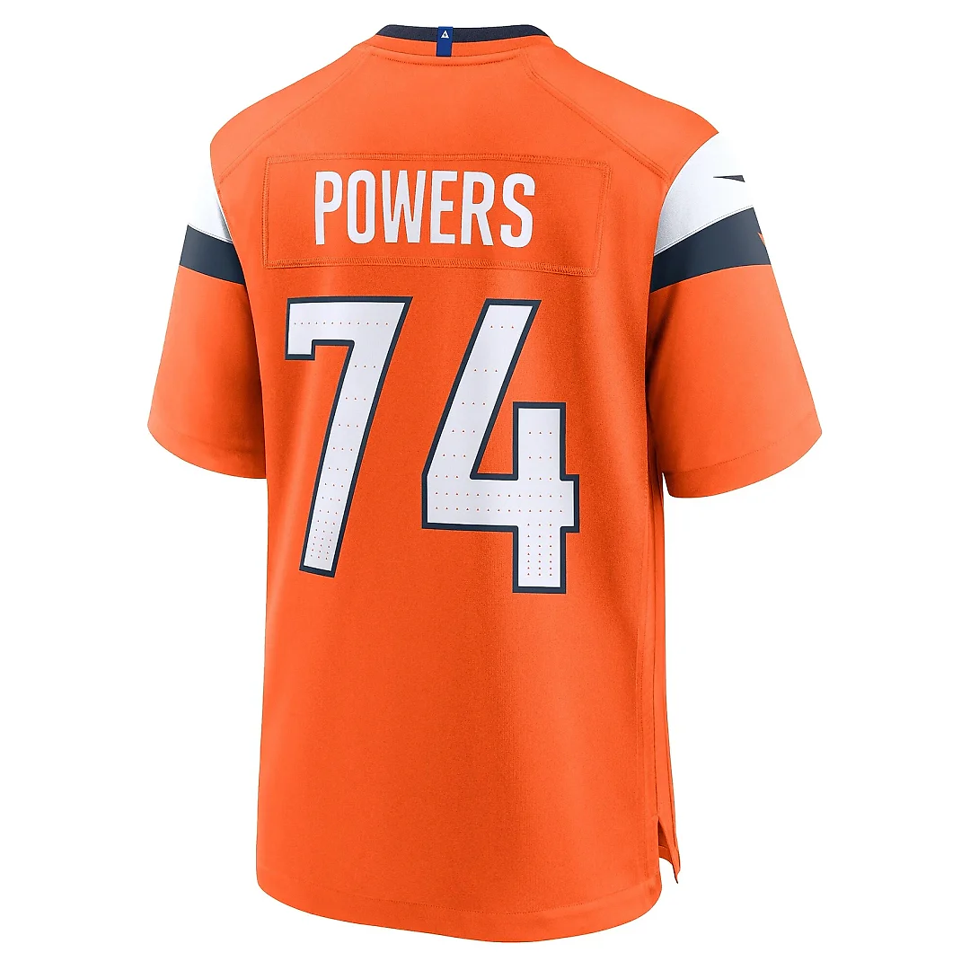 Zennovawear Men's Denver Broncos Ben Powers Orange Team Game Jersey