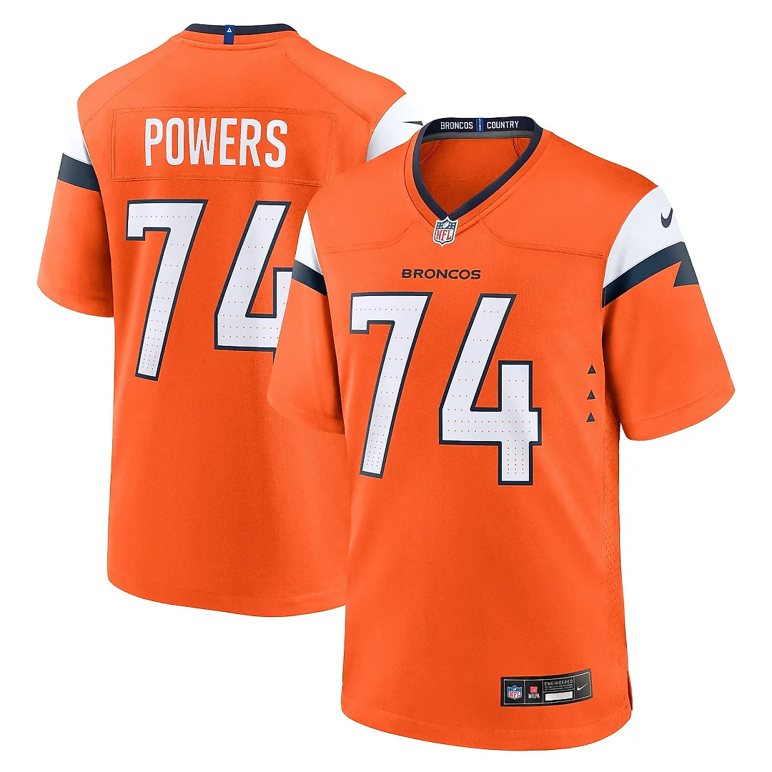 Zennovawear Men's Denver Broncos Ben Powers Orange Team Game Jersey