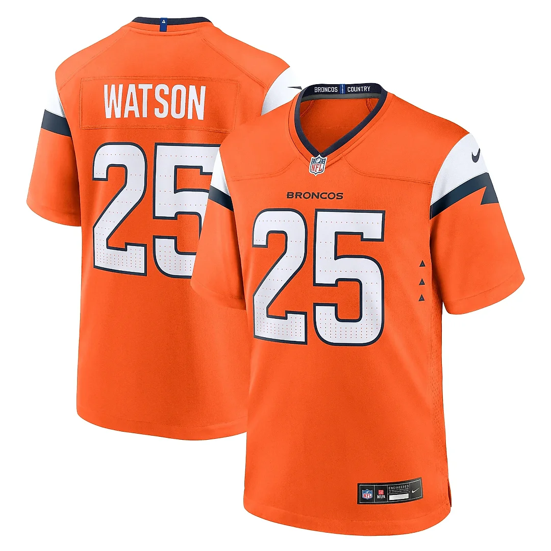 Zennovawear Men's Denver Broncos Blake Watson Orange Team Game Jersey