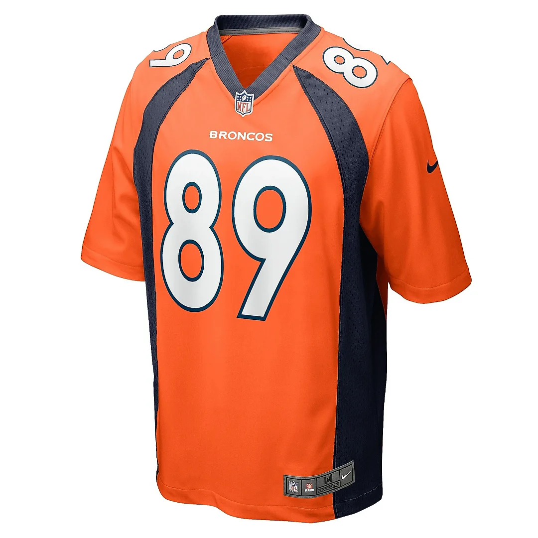 Zennovawear Men's Denver Broncos Brandon Johnson Orange Game Player Jersey