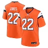 Zennovawear Men's Denver Broncos Brandon Jones Orange Team Game Jersey