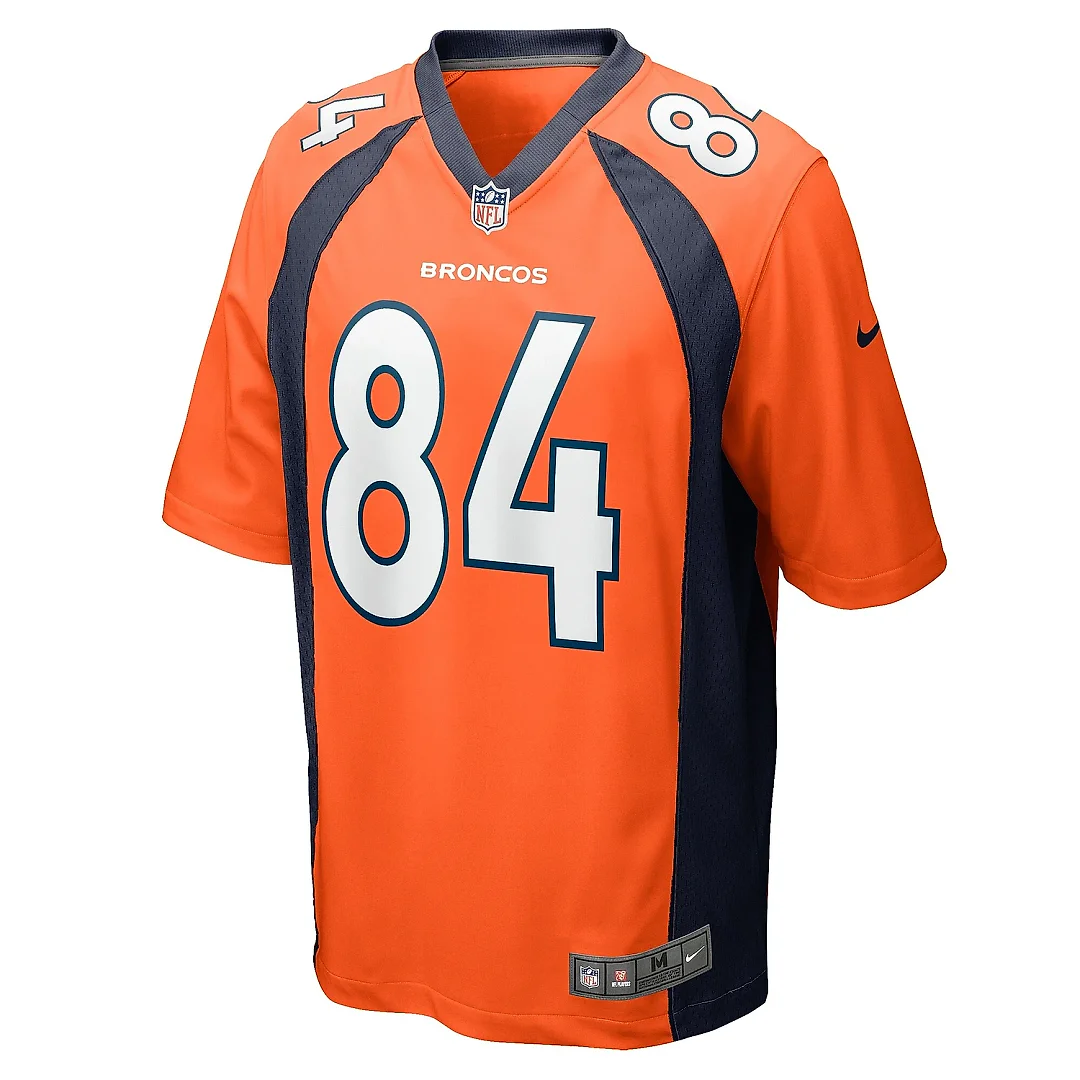 Zennovawear Men's Denver Broncos Chris Manhertz Orange Game Player Jersey