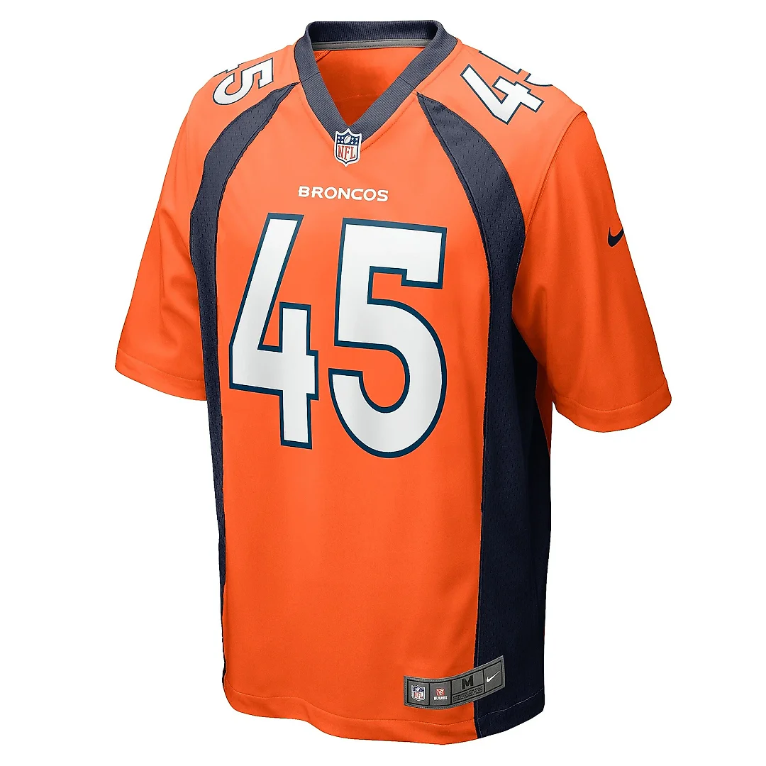 Zennovawear Men's Denver Broncos Christopher Allen Orange Game Player Jersey