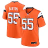 Zennovawear Men's Denver Broncos Cody Barton Orange Game Jersey