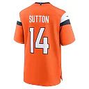 Zennovawear Men's Denver Broncos Courtland Sutton Orange Mile High Collection Game Jersey