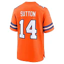 Zennovawear Men's Denver Broncos Courtland Sutton Orange Mile High Collection 1977 Throwback Player Game Jersey