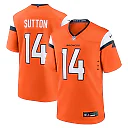 Zennovawear Men's Denver Broncos Courtland Sutton Orange Mile High Collection Game Jersey