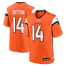 Zennovawear Men's Denver Broncos Courtland Sutton Orange Mile High Collection Game Jersey