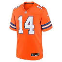 Zennovawear Men's Denver Broncos Courtland Sutton Orange Mile High Collection 1977 Throwback Player Game Jersey