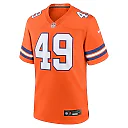 Zennovawear Men's Denver Broncos Dennis Smith Orange Mile High Collection 1977 Throwback Retired Player Game Jersey