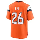 Zennovawear Men's Denver Broncos Devon Key Orange Team Game Jersey