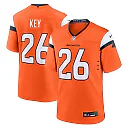 Zennovawear Men's Denver Broncos Devon Key Orange Team Game Jersey