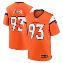 Zennovawear Men's Denver Broncos D.J. Jones Orange Team Game Jersey