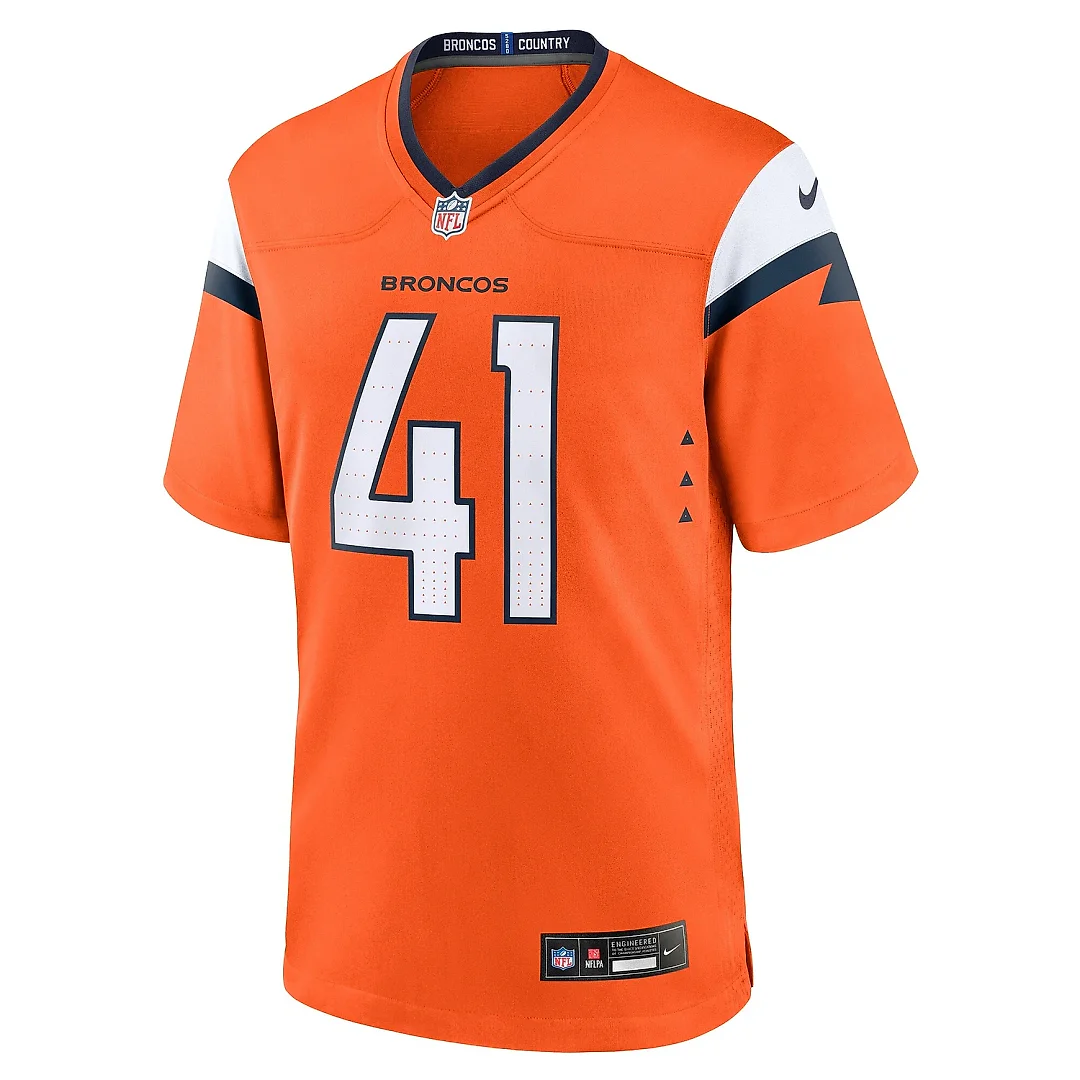 Zennovawear Men's Denver Broncos Drew Sanders Orange Team Game Jersey