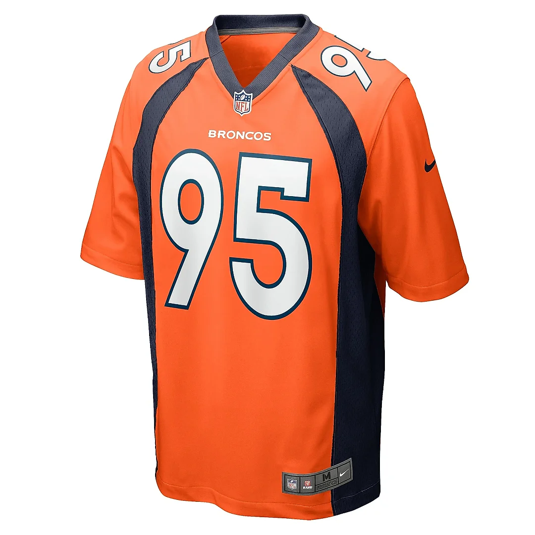 Zennovawear Men's Denver Broncos Elijah Garcia Orange Team Game Jersey