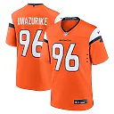 Zennovawear Men's Denver Broncos Eyioma Uwazurike Orange Team Game Jersey