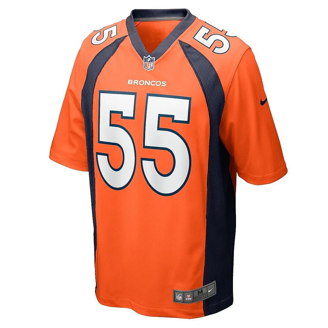Zennovawear Men's Denver Broncos Frank Clark Orange Team Game Jersey