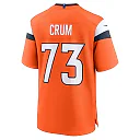 Zennovawear Men's Denver Broncos Frank Crum Orange Team Game Jersey