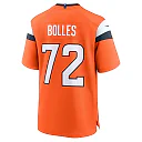 Zennovawear Men's Denver Broncos Garett Bolles Orange Team Game Jersey