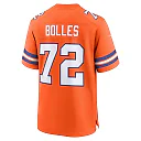 Zennovawear Men's Denver Broncos Garrett Bolles Orange Mile High Collection 1977 Throwback Player Game Jersey