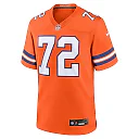Zennovawear Men's Denver Broncos Garrett Bolles Orange Mile High Collection 1977 Throwback Player Game Jersey
