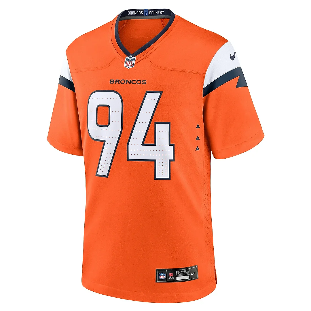 Zennovawear Men's Denver Broncos Jackson Orange Team Game Jersey