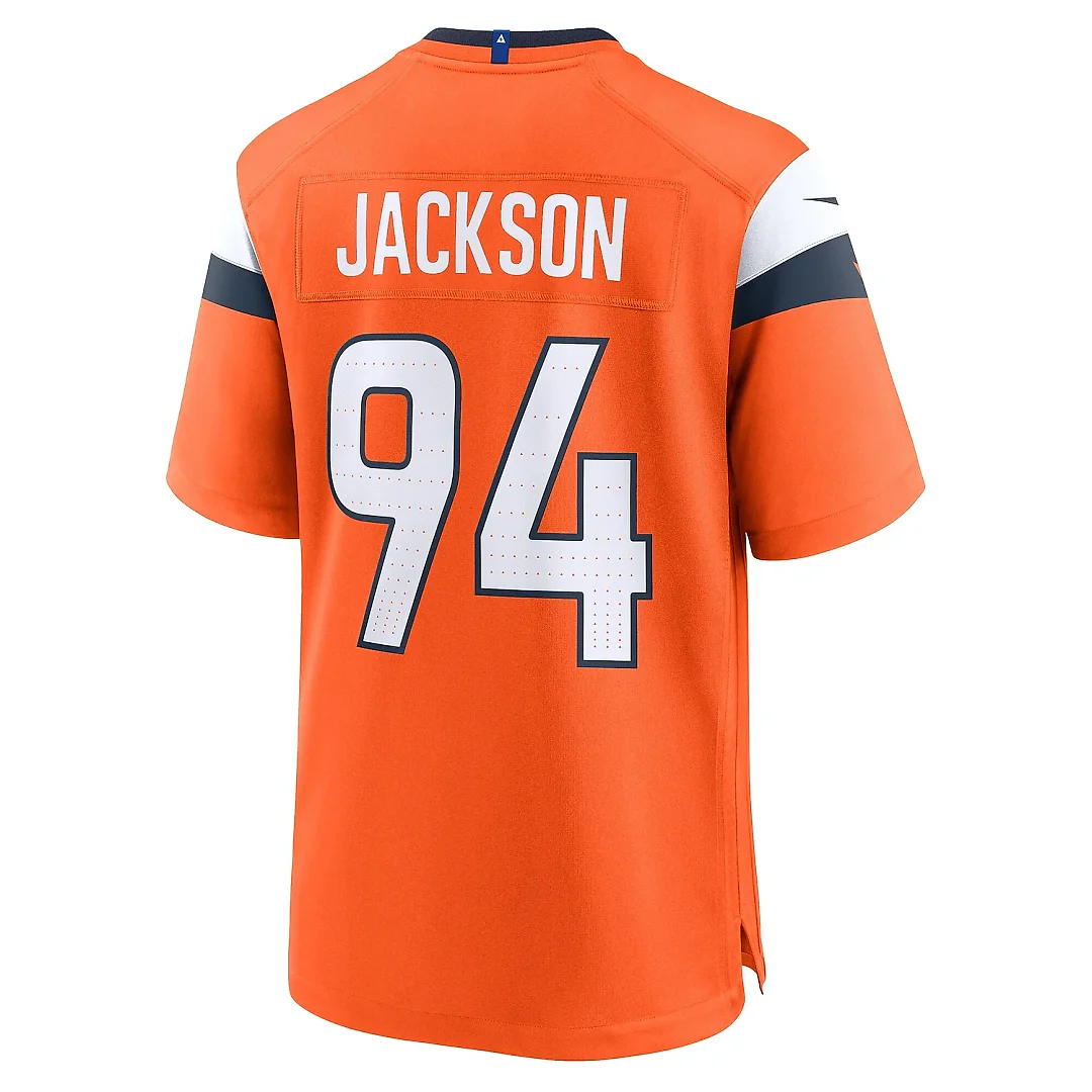 Zennovawear Men's Denver Broncos Jackson Orange Team Game Jersey