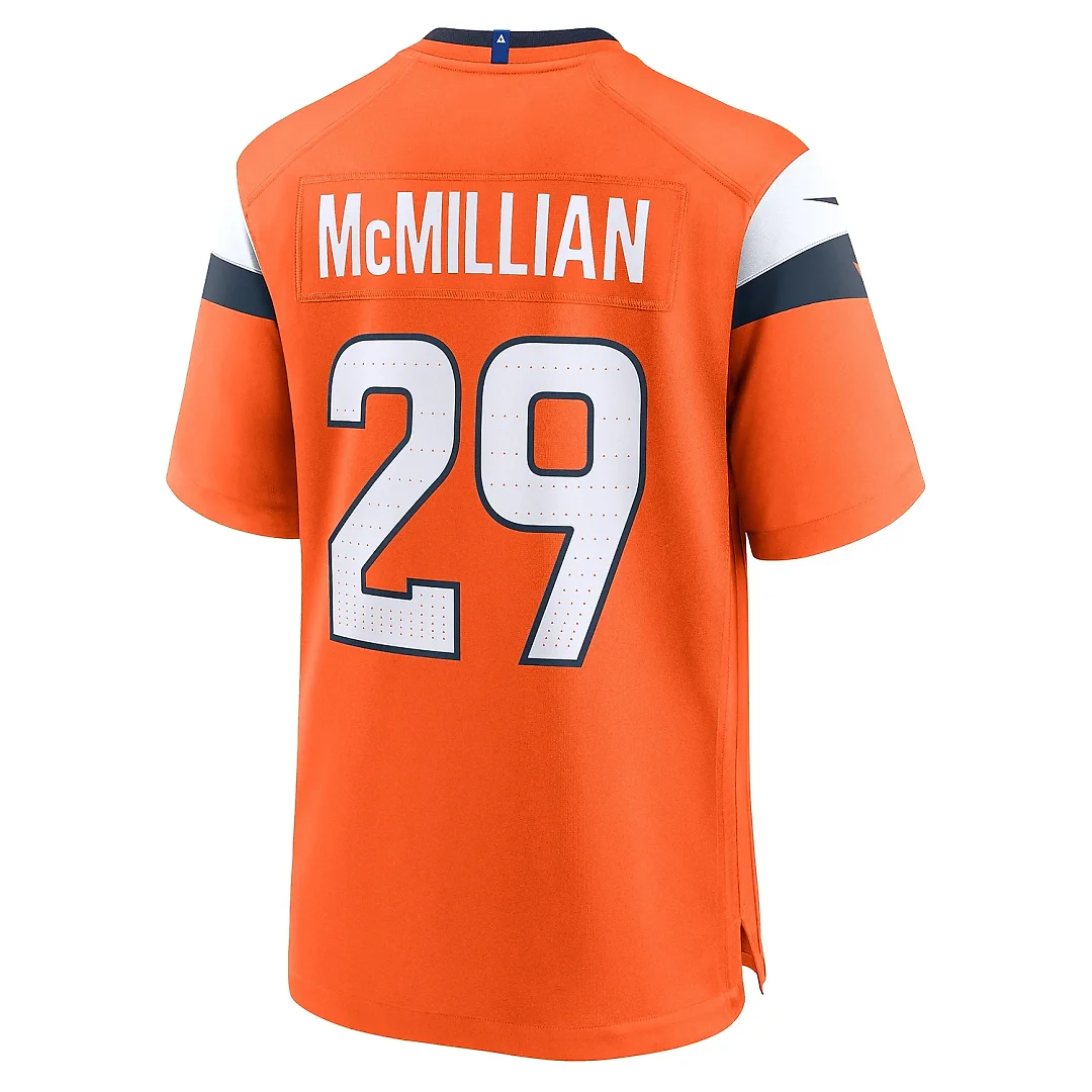 Zennovawear Men's Denver Broncos Ja'Quan McMillian Orange Team Game Jersey