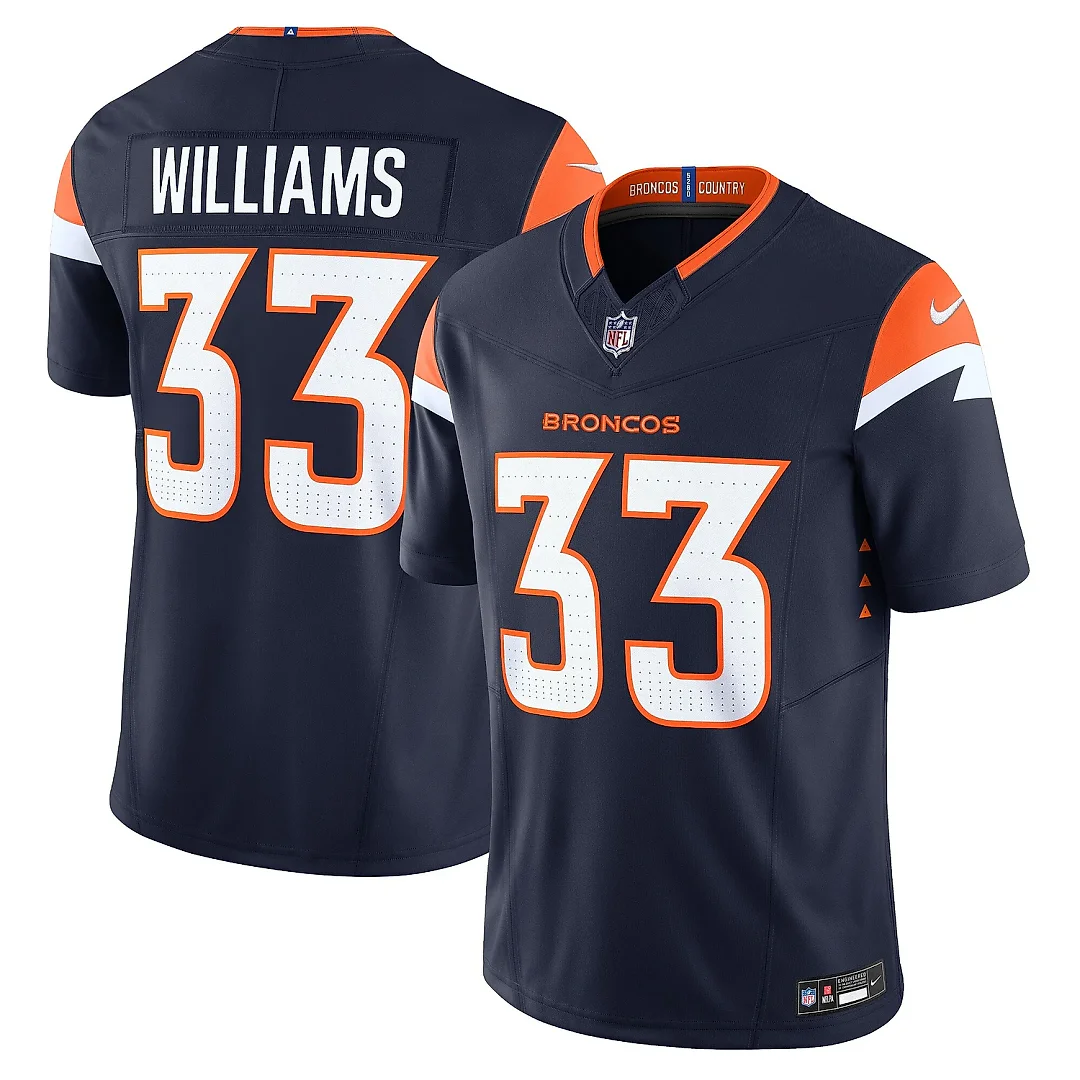 Zennovawear Men's Denver Broncos Javonte Williams Navy Mile High Collection Vapor F.U.S.E. Limited Jersey