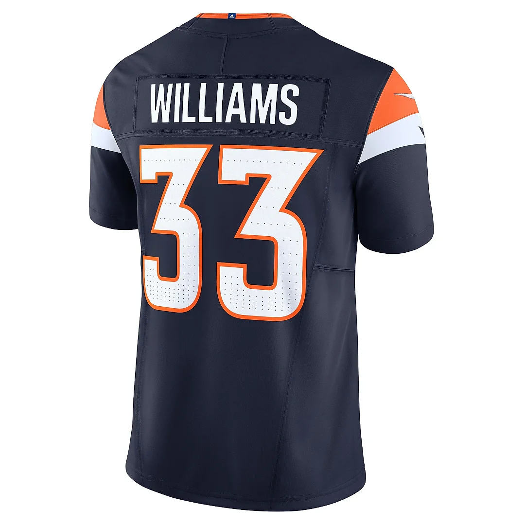 Zennovawear Men's Denver Broncos Javonte Williams Navy Mile High Collection Vapor F.U.S.E. Limited Jersey