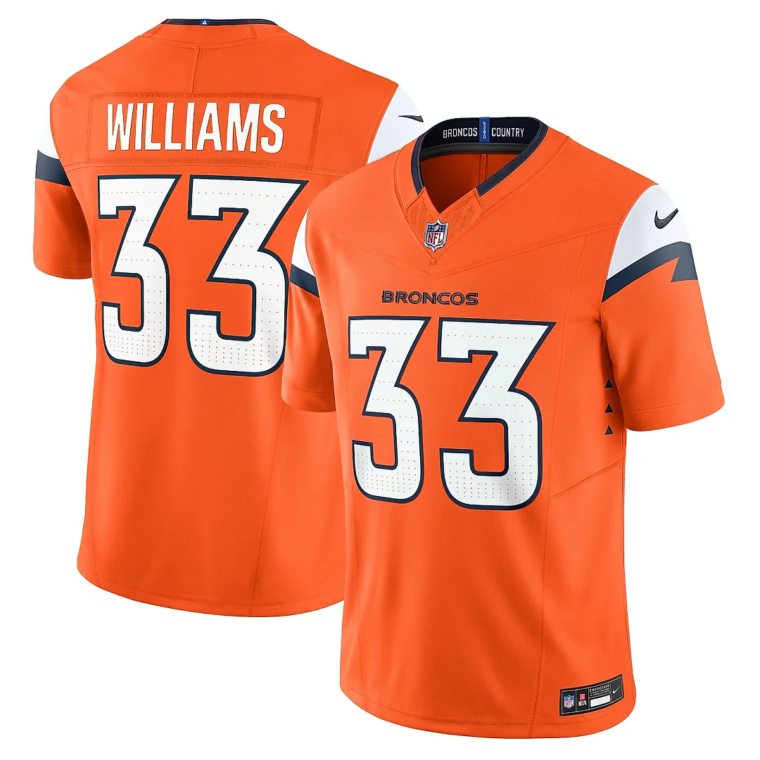 Zennovawear Men's Denver Broncos Javonte Williams Orange Mile High Collection Vapor F.U.S.E. Limited Jersey