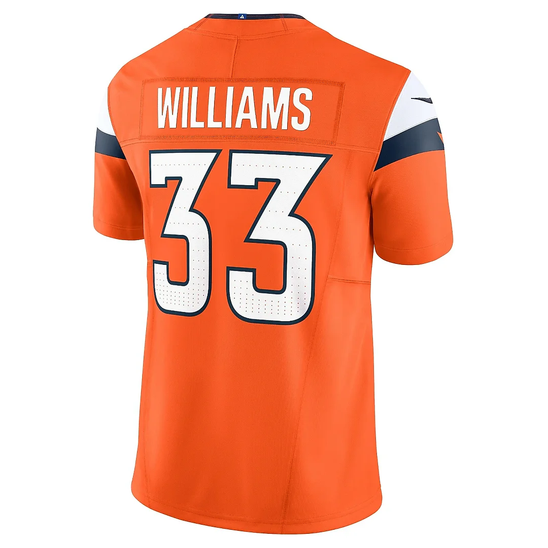 Zennovawear Men's Denver Broncos Javonte Williams Orange Mile High Collection Vapor F.U.S.E. Limited Jersey