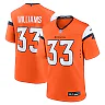 Zennovawear Men's Denver Broncos Javonte Williams Orange Mile High Collection Game Jersey