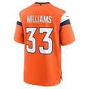 Zennovawear Men's Denver Broncos Javonte Williams Orange Mile High Collection Game Jersey