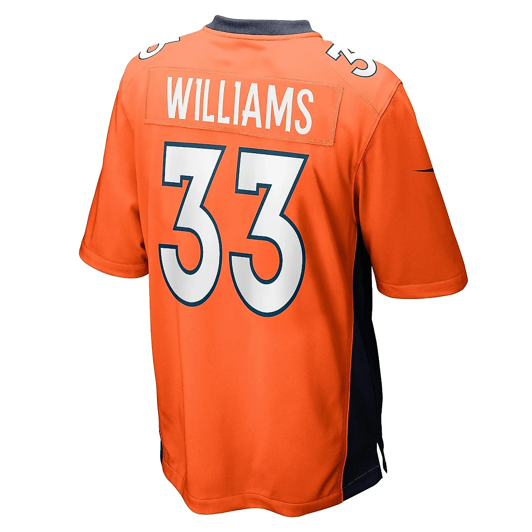 Zennovawear Men's Denver Broncos Javonte Williams Orange Player Game Jersey