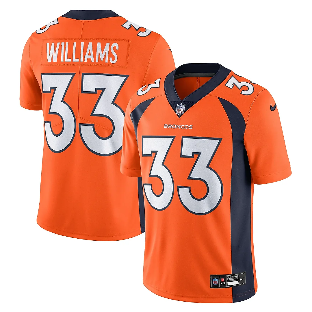 Zennovawear Men's Denver Broncos Javonte Williams Orange Vapor Untouchable Limited Jersey
