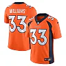 Zennovawear Men's Denver Broncos Javonte Williams Orange Vapor Untouchable Limited Jersey