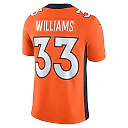 Zennovawear Men's Denver Broncos Javonte Williams Orange Vapor Untouchable Limited Jersey